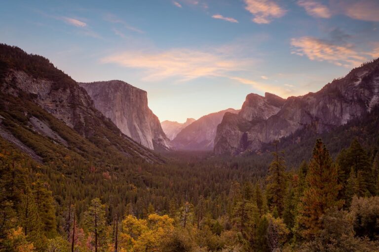 Landscape of Yosemite National Park in CA, USA in autumn