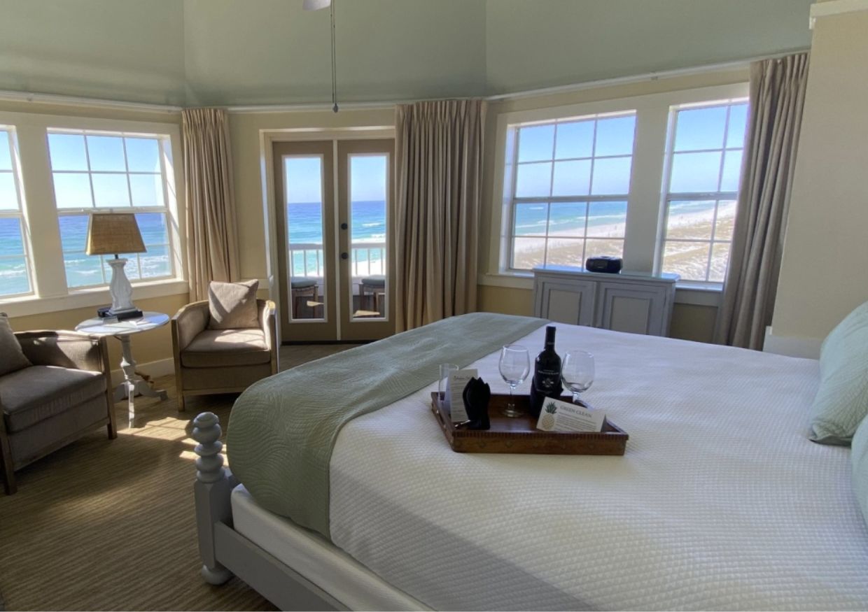 Room with ocean view at Henderson Beach Resort.