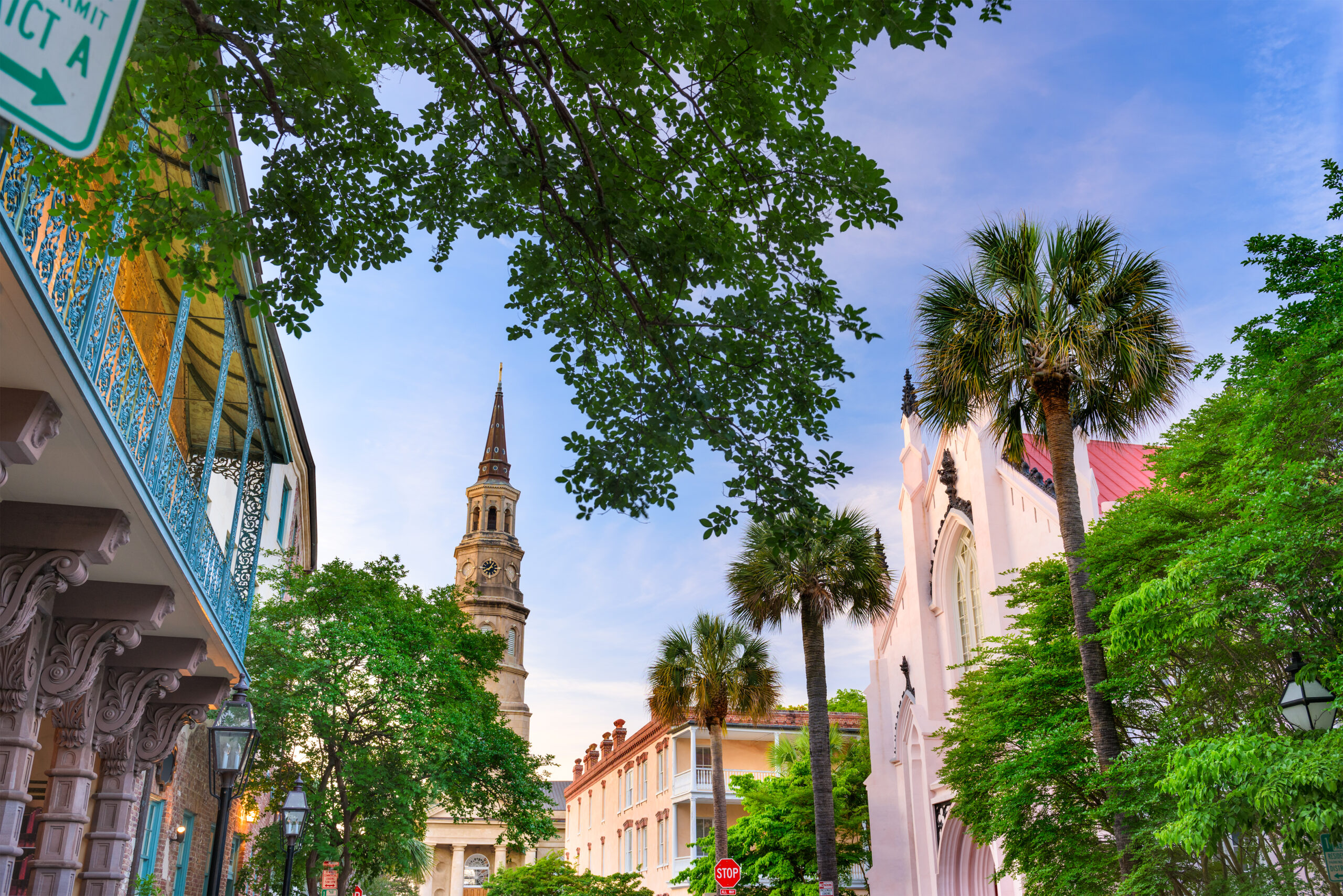 Charleston, South Carolina, USA view of the French Quarter.