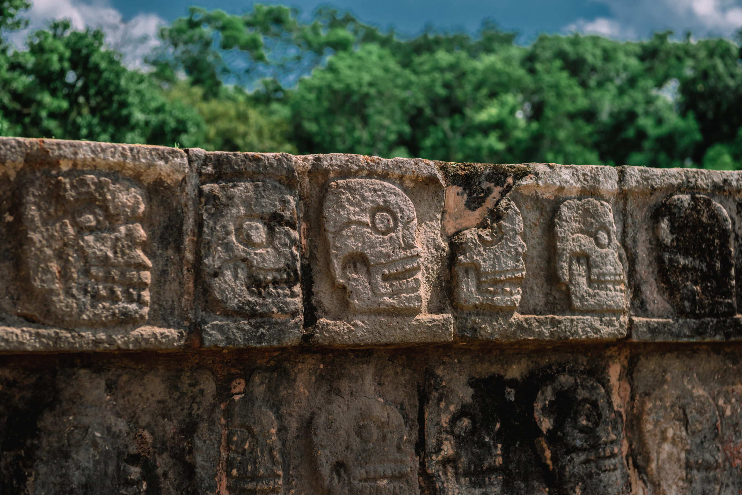 Ruins of the ancient Mayan civilization in Chichen Itza.