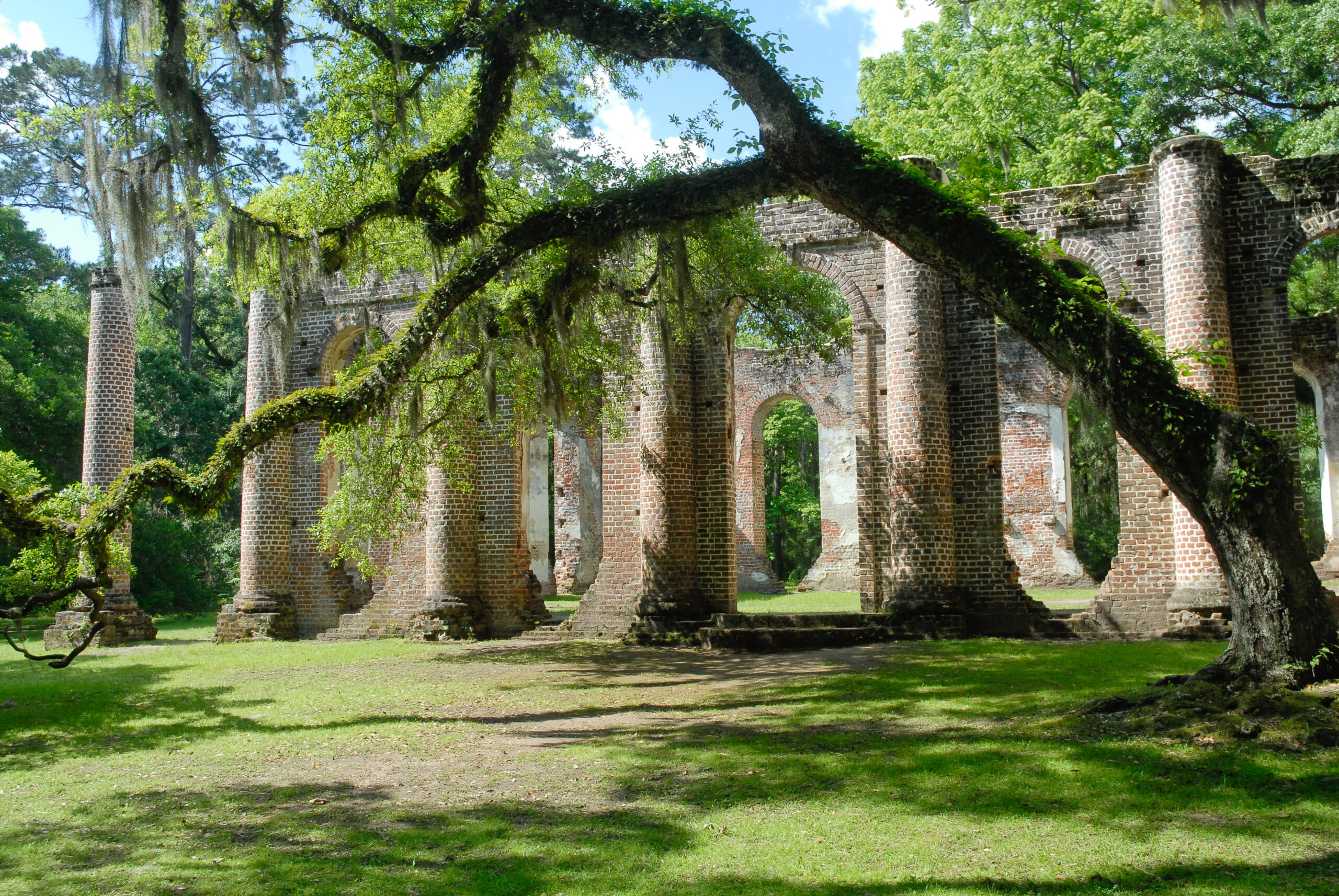 Ruins of Old Sheldon Church near Beaufort, South Carolina, United States.