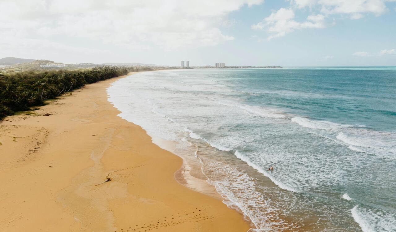 Waves on a Tropical Beach