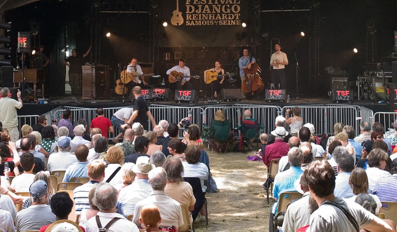 Musicians performing on stage at the Eleuthera Jazz & Roots Festival