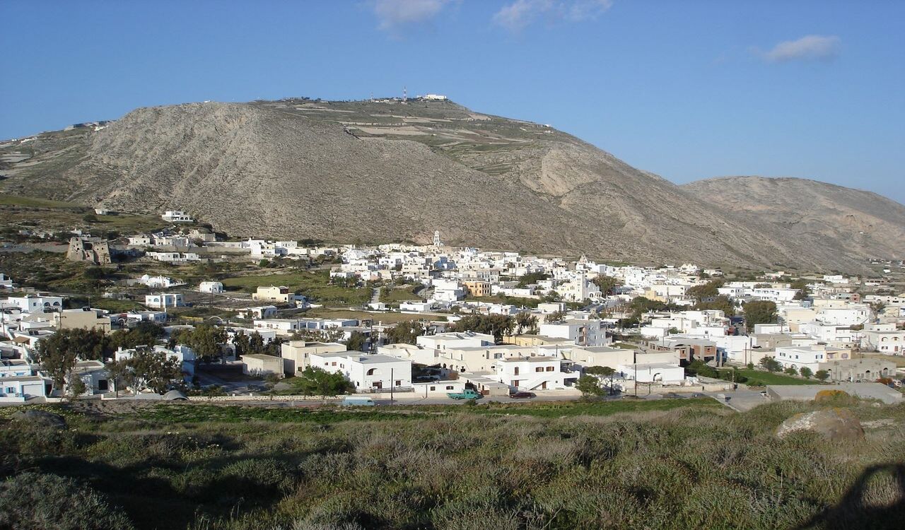 View of Emporeio village in Santorini, Greece. Taken by Klearchos Kapoutsis