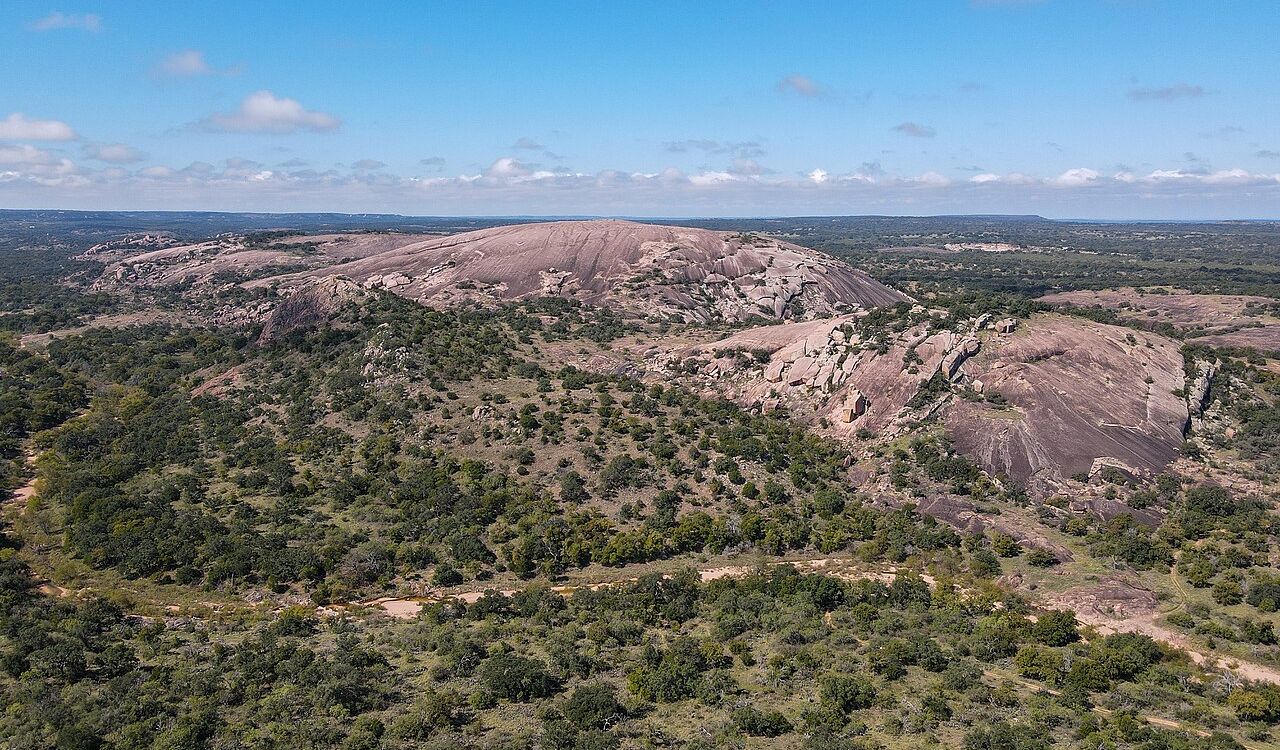 Enchanted Rock granite dome in Enchanted Rock State Natural Area, Texas