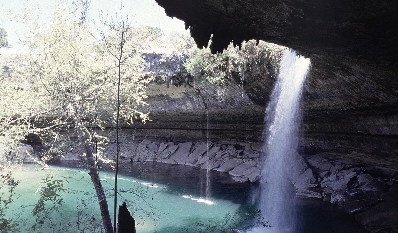 Waterfall at Hamilton Pool Preserve near Austin, Texas