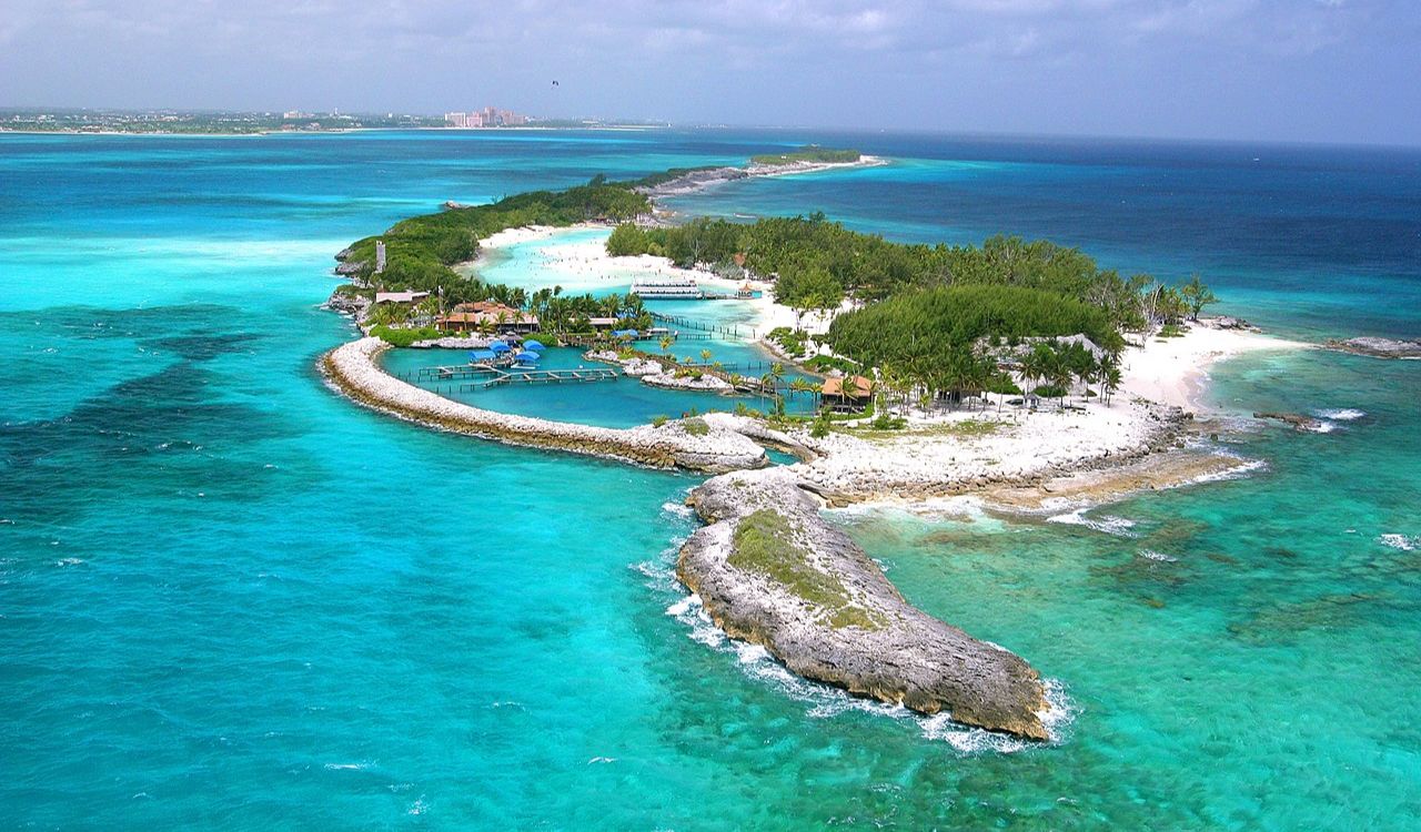 Turquoise waters hug this dreamy island