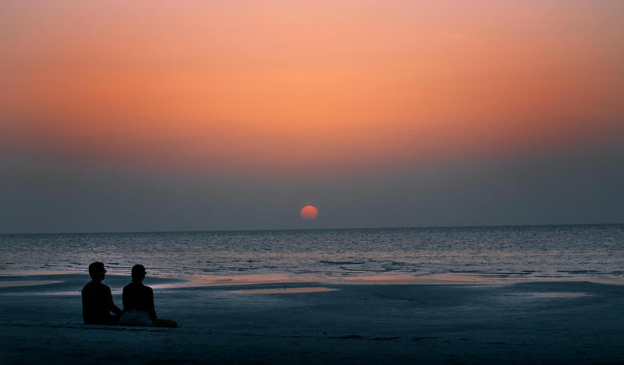 Romantic Beach Sunset in Holbox, Mexico