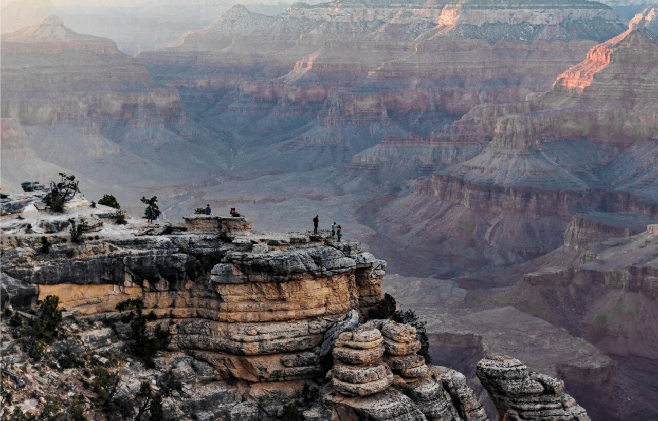 Clifftop view at North Rim, Grand Canyon
