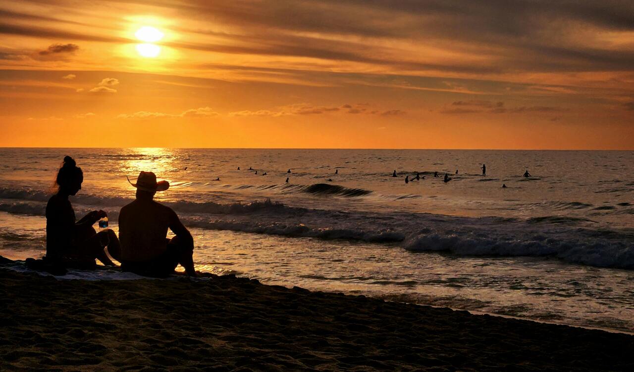 Romantic Beach Sunset in San Pancho, Mexico