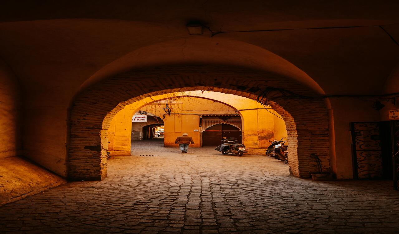Historic Archway in Marrakesh, Morocco