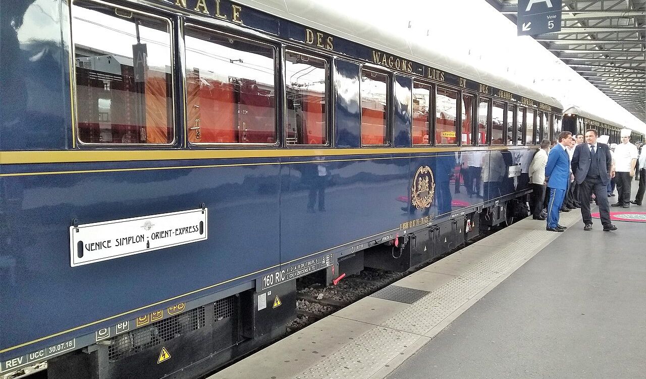 Venice Simplon-Orient-Express at station.