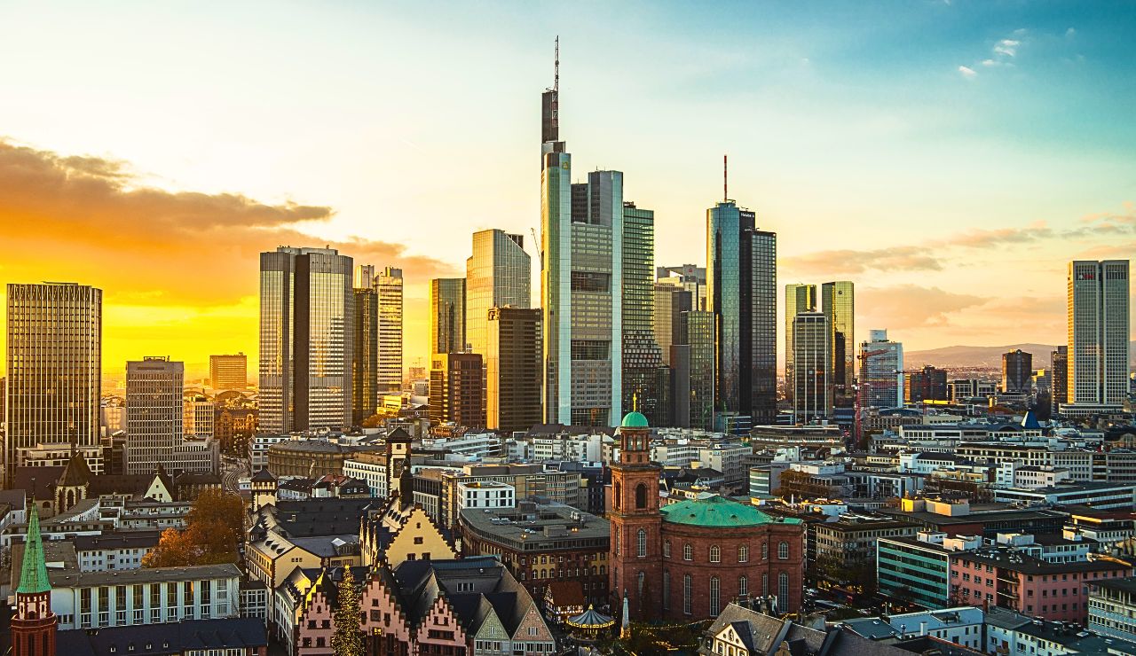 The Berlin skyline with the iconic TV tower.