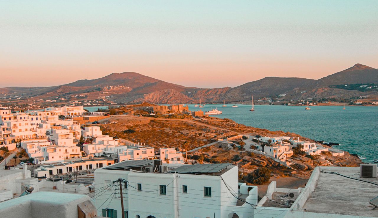 Paros with whitewashed houses and a quiet beach