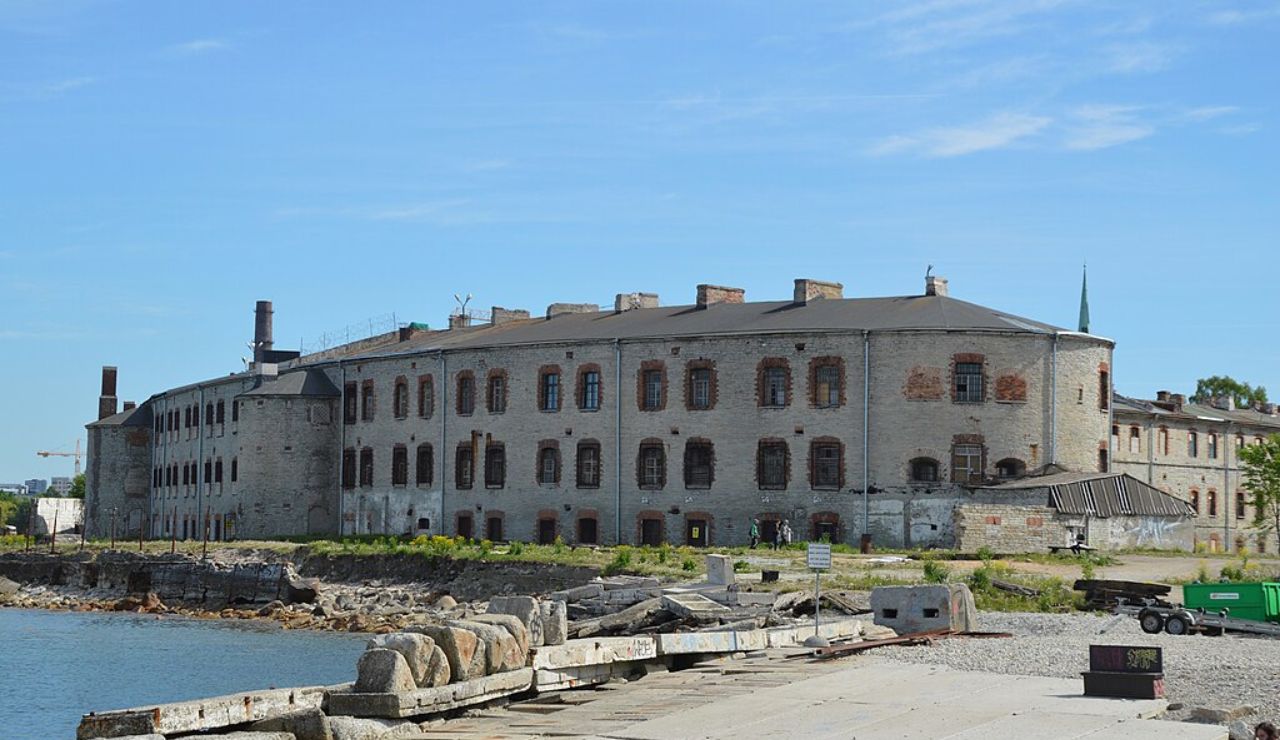 Abandoned Patarei Sea Fortress prison building by the Baltic Sea in Tallinn, Estonia.
