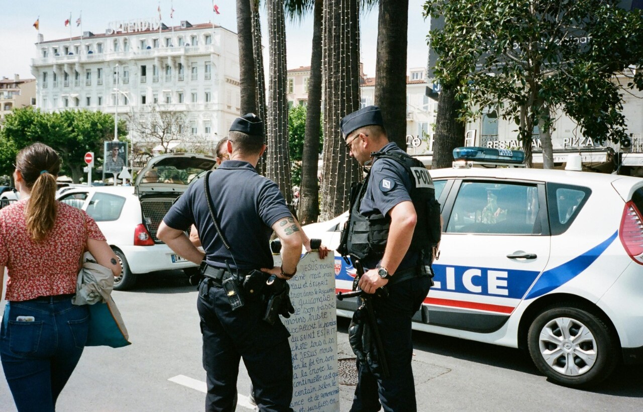 Police officers on duty.