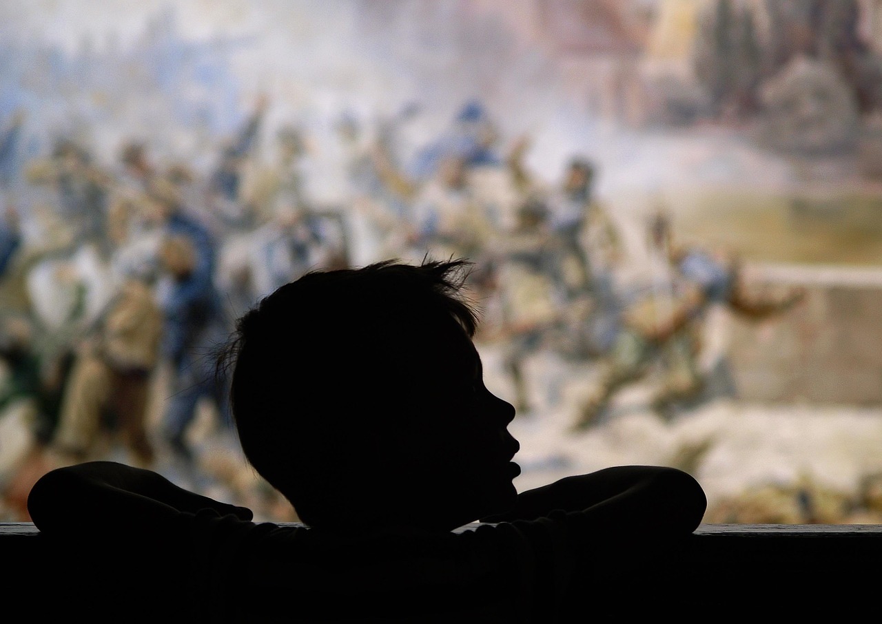 Child in a museum