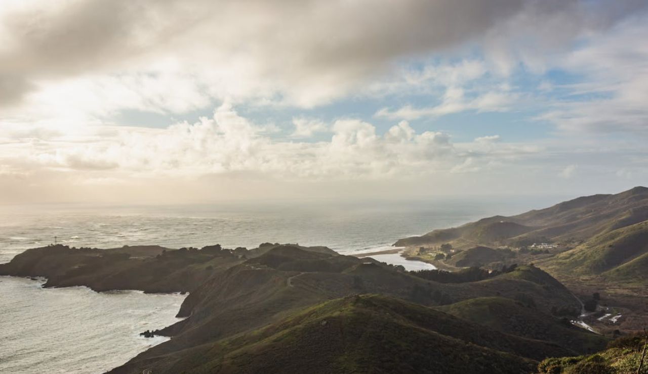 A breathtaking view of the rugged California coastline near Marin Headlands, just north of San Francisco.