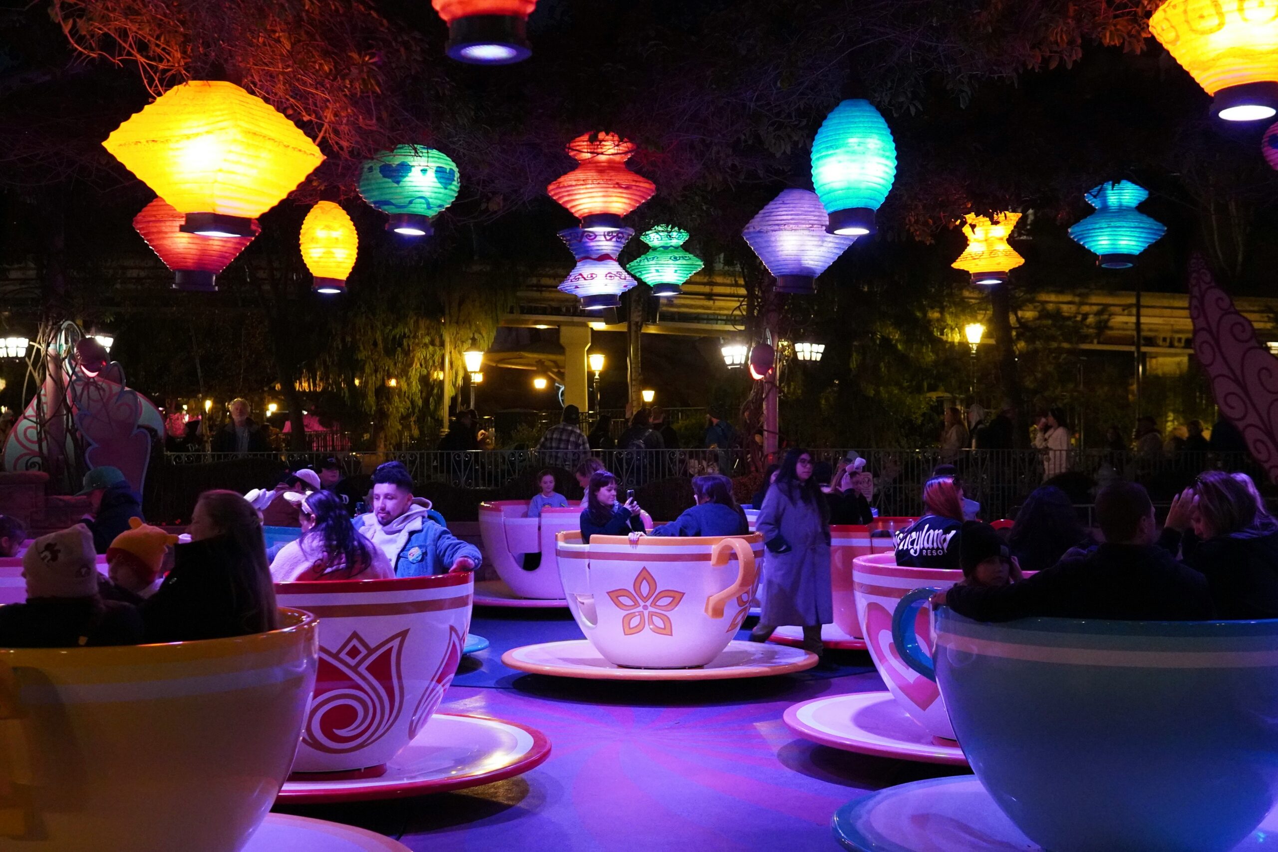 Laughing on the Mad Tea Party Ride