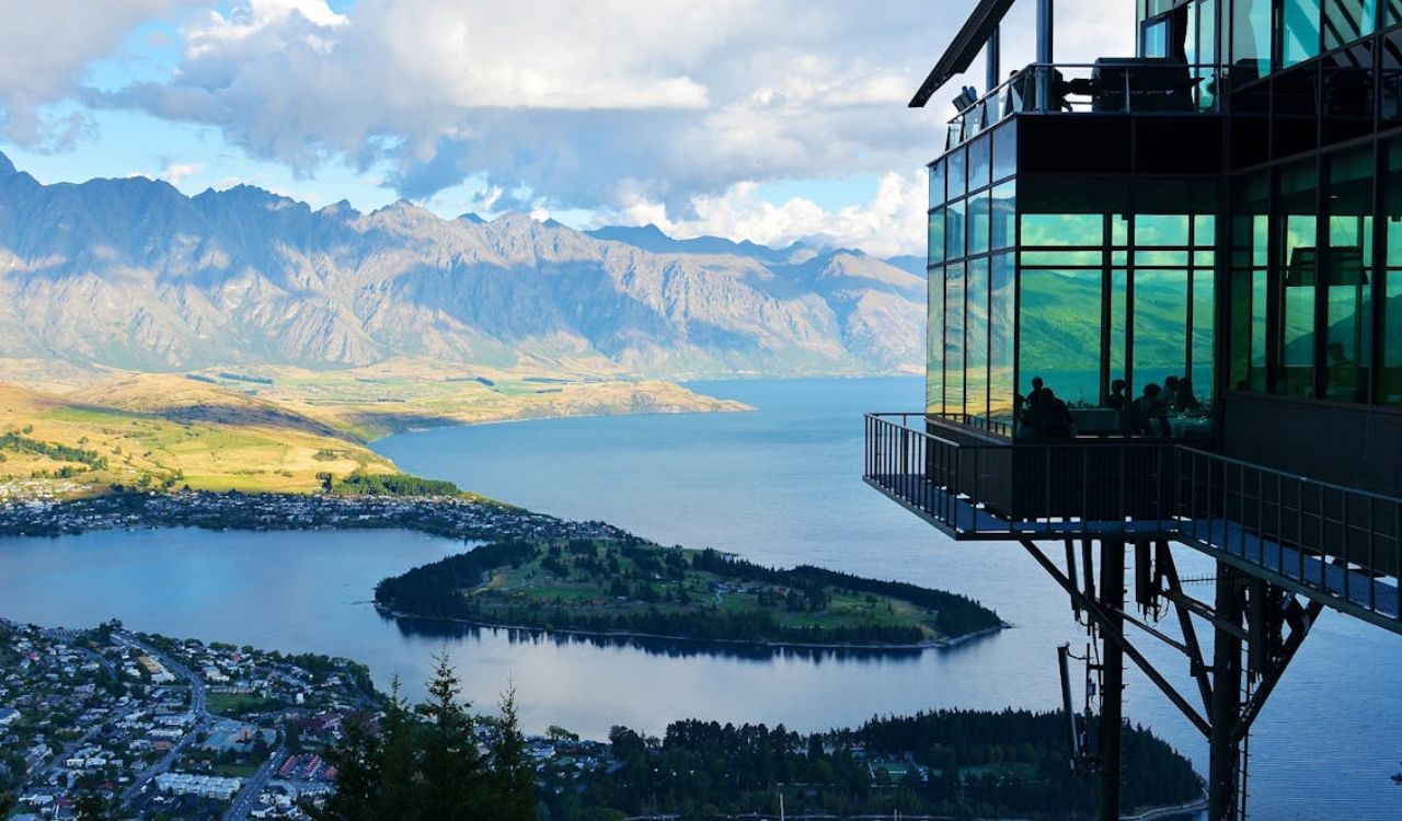 Queenstown's skyline restaurant overlooks Lake Wakatipu and the Remarkables