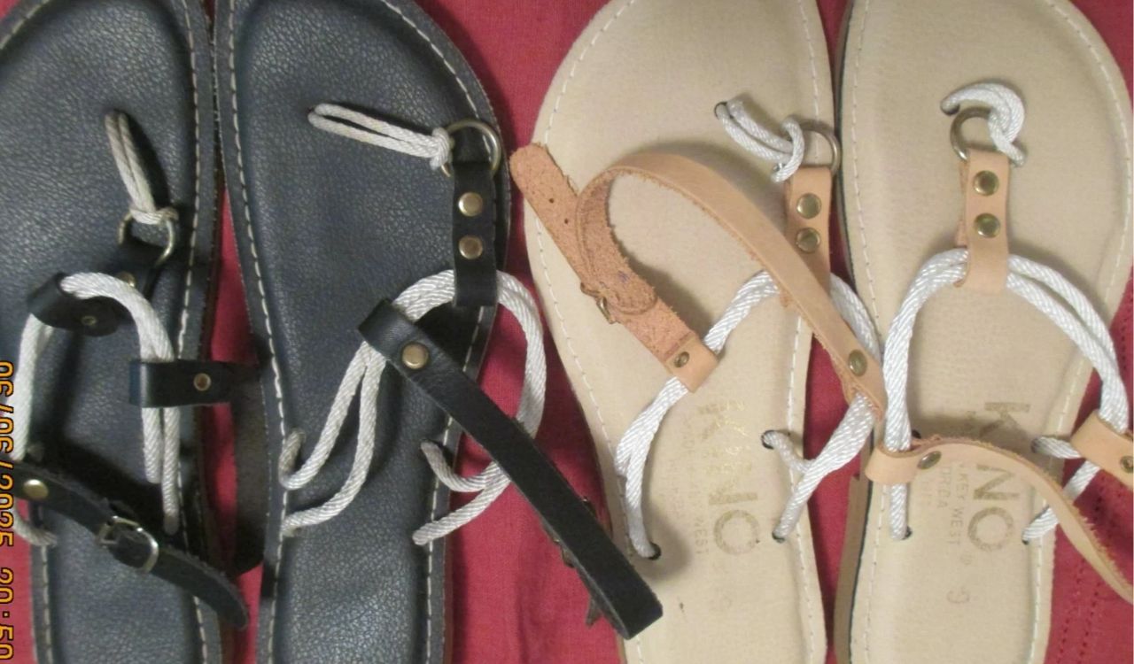 Handmade leather sandals, island classic