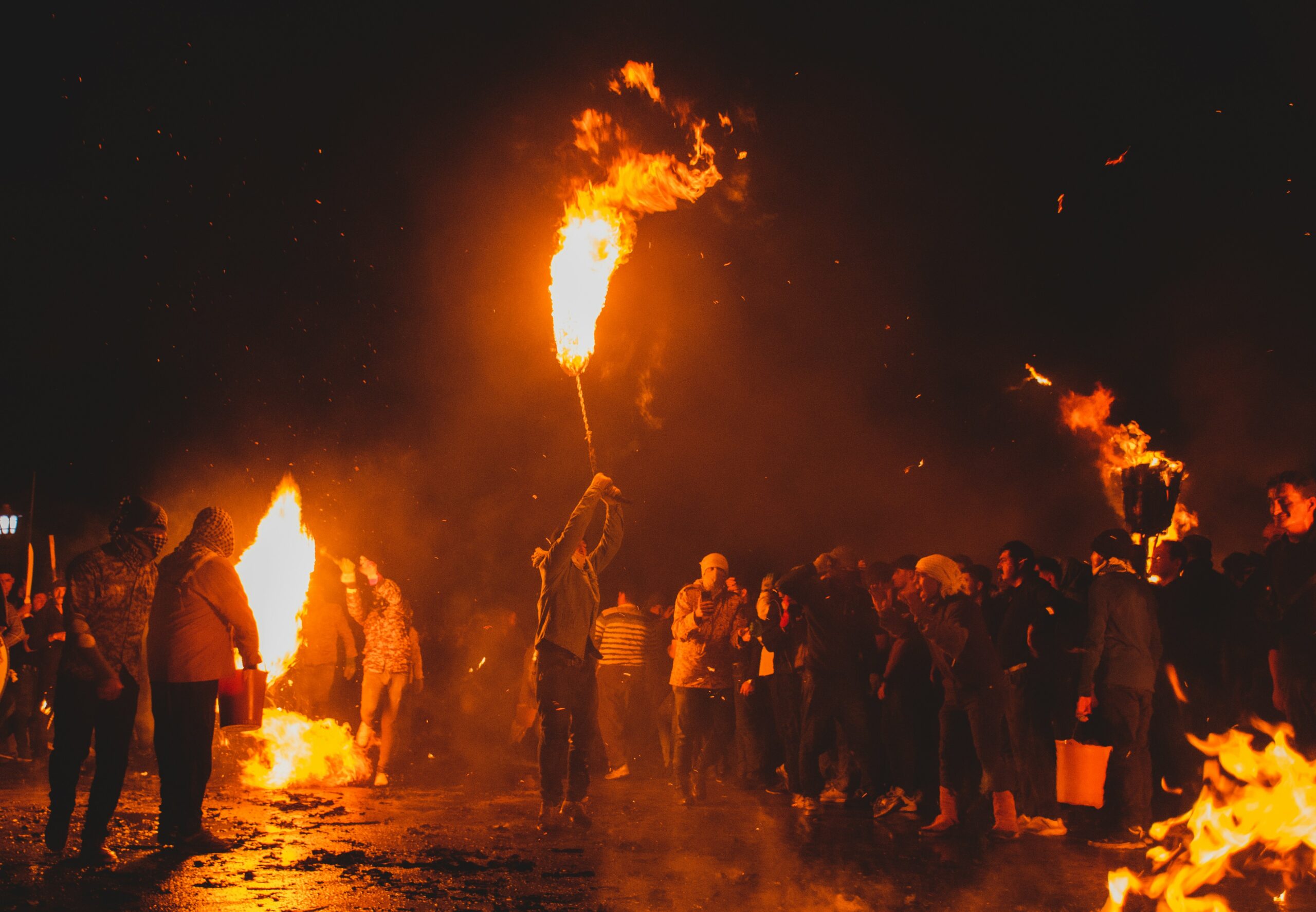 Viking fire festival, Scotland