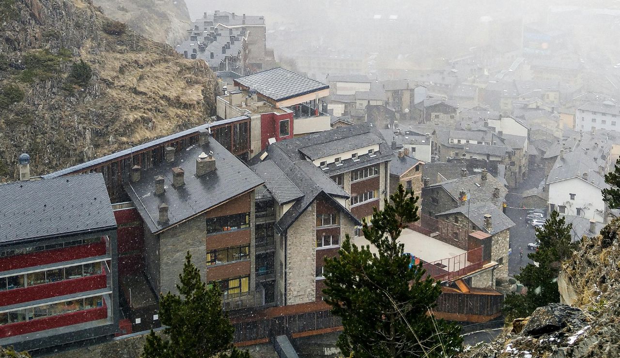 Mountain landscape with a village in Andorra