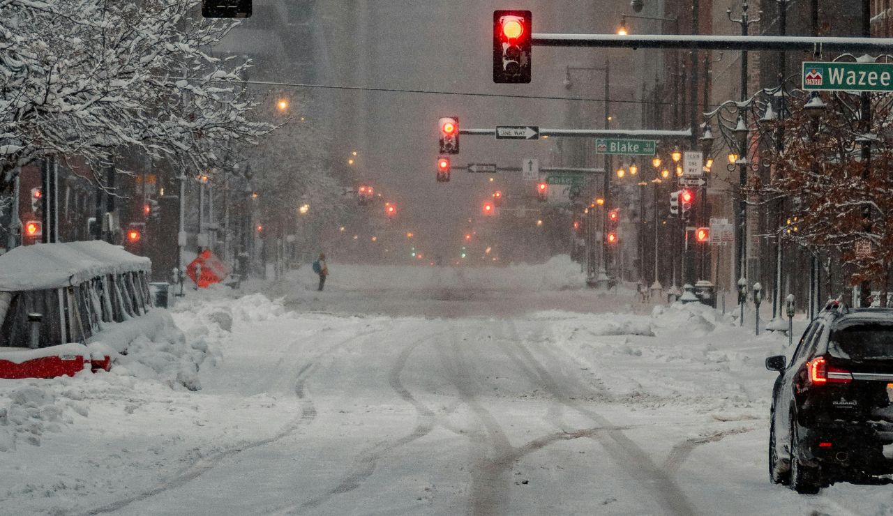 Snowy streets in Aspen, Colorado