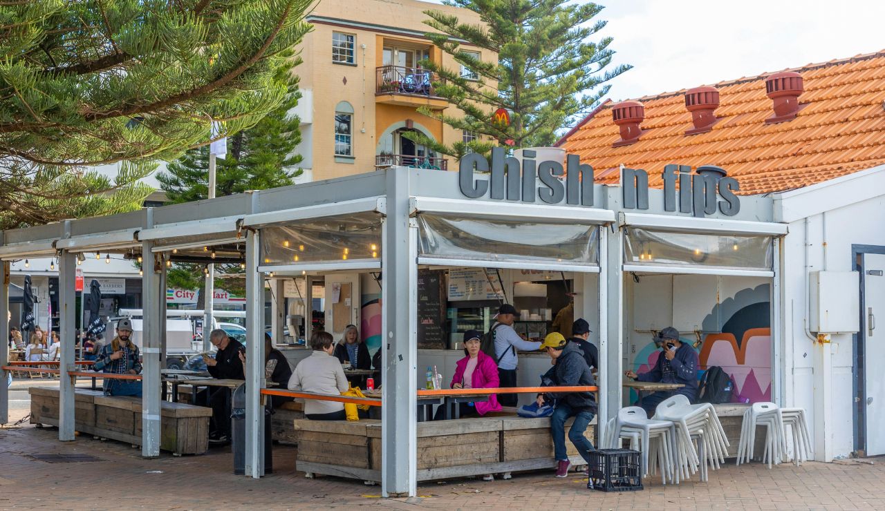 People dining at a casual restaurant in Australia