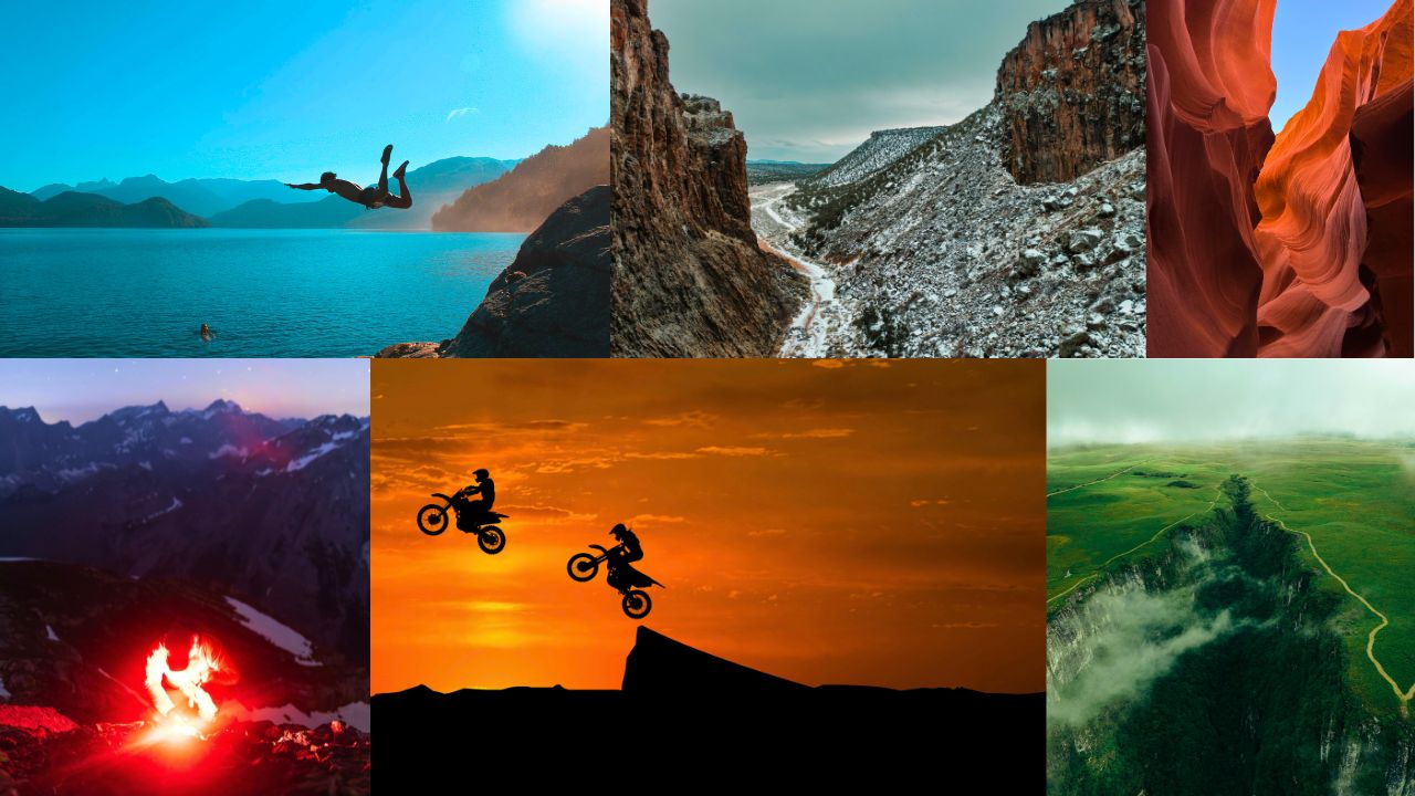 Scenic collage of global travel destinations with hidden risks