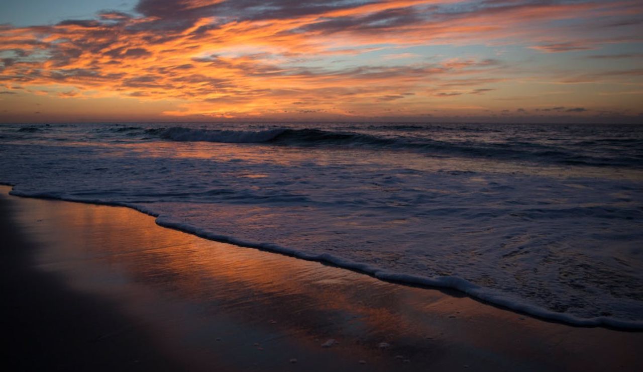 Gentle waves at sunset on Carova Beach in North Carolina.
Ask ChatGPT