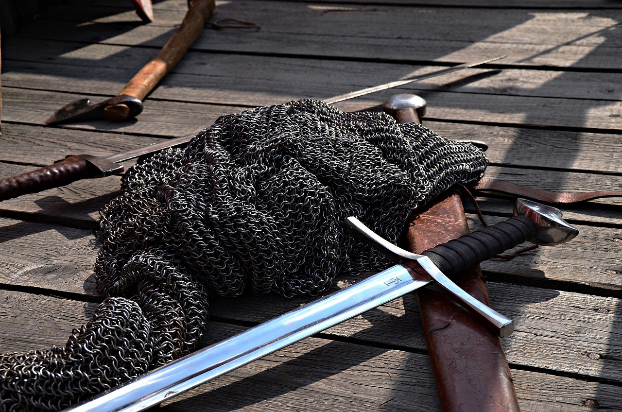 Chainmail and sword