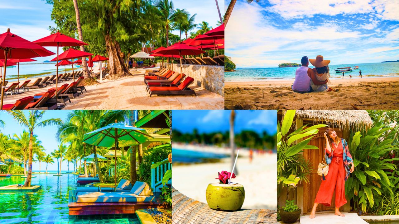 Collage of Hawaiian Resorts With Private Beaches