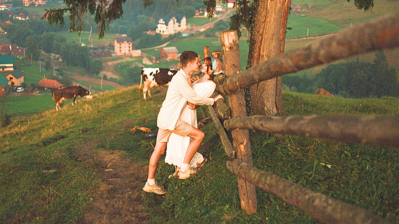 A couple in a fairytale village