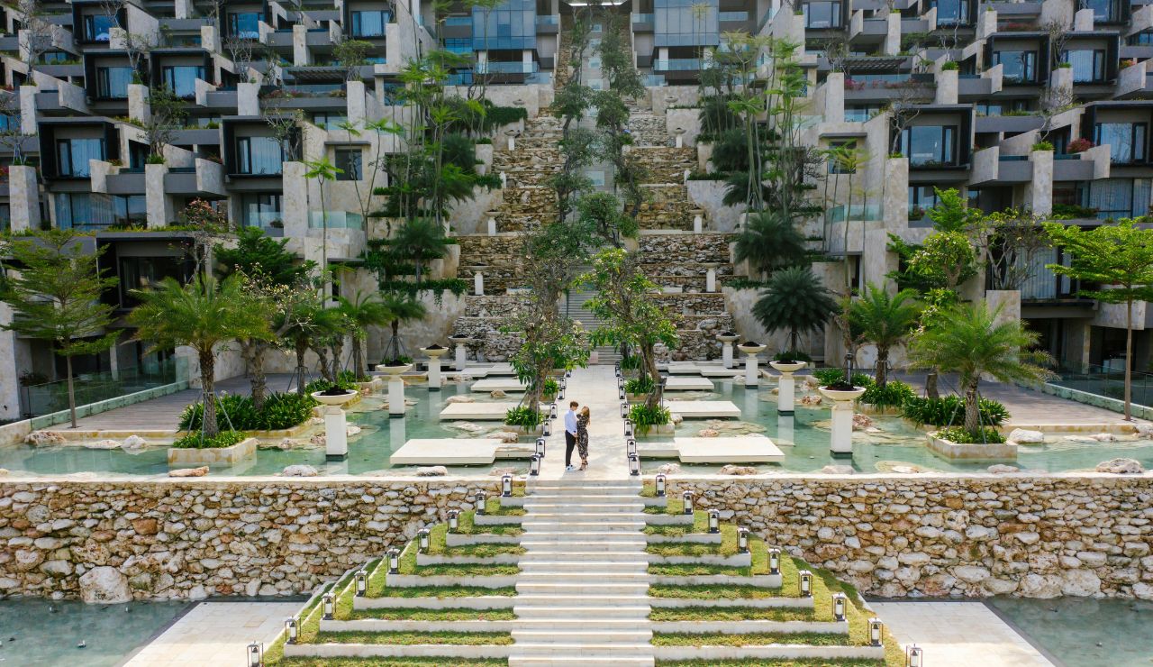 Villas in Bali, Indonesia surrounded by greenery