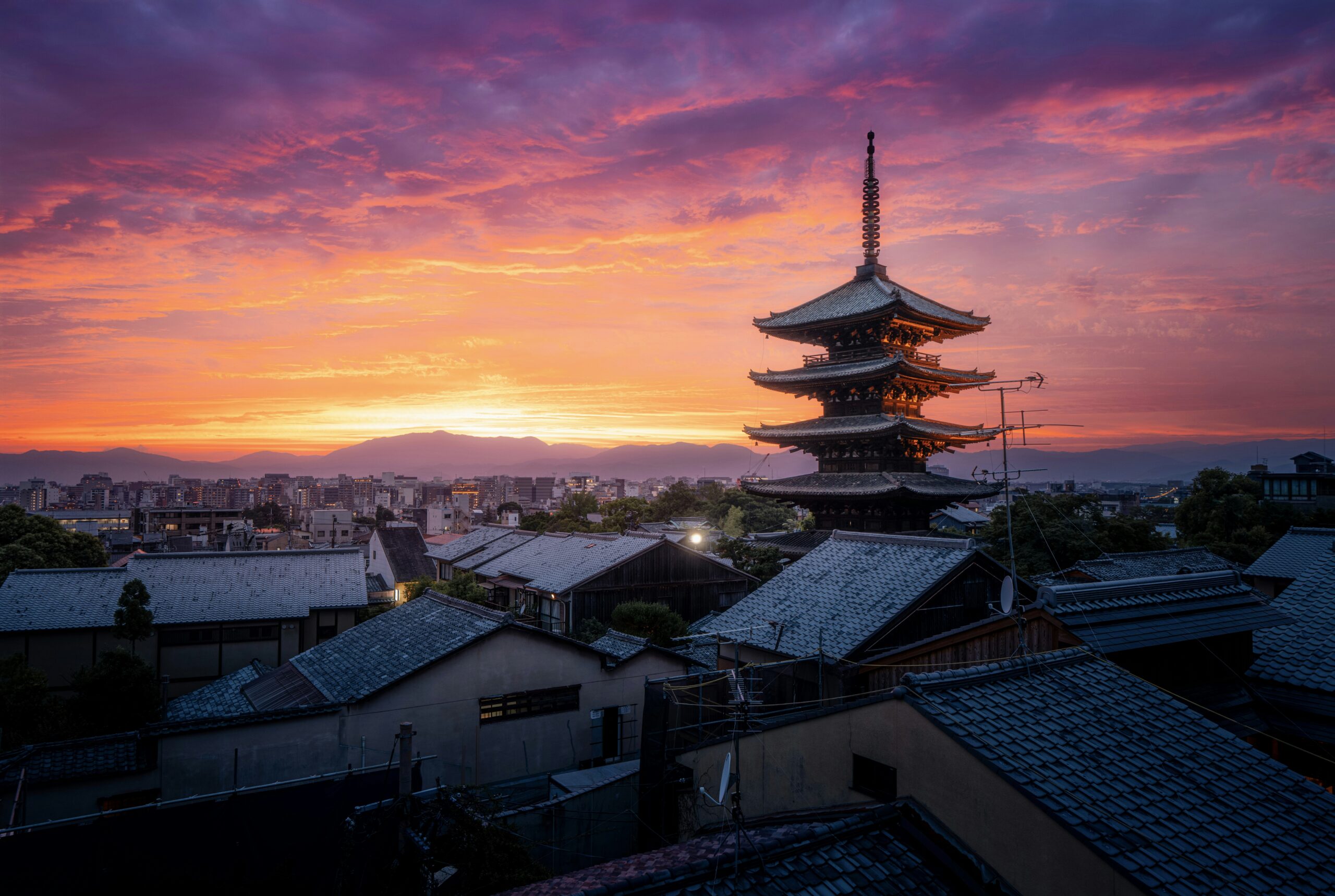 Watch the Sunset from the Kyoto Tower