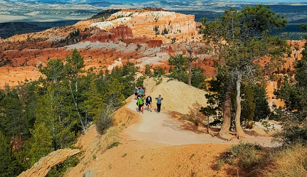 View of Lake Powell from high plateau trail in Aquarius Wilderness