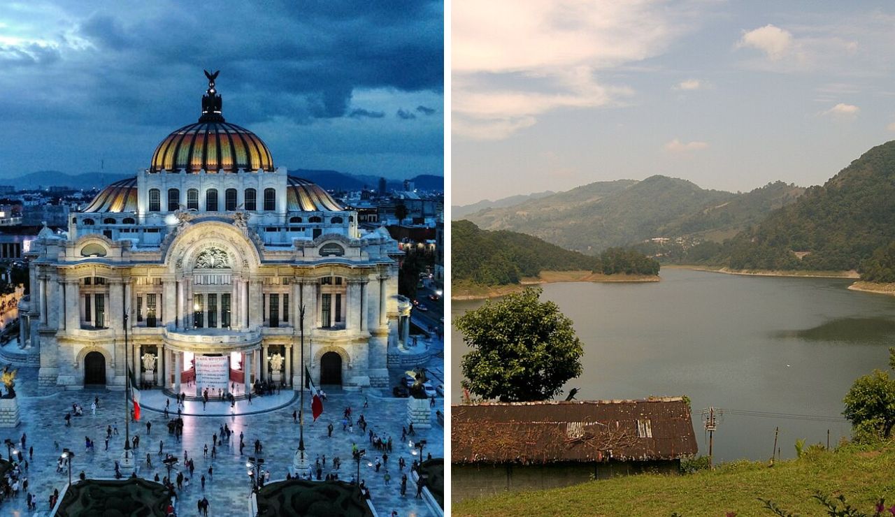 Mexico City’s grand architecture vs. Puebla’s peaceful mountain lake views.