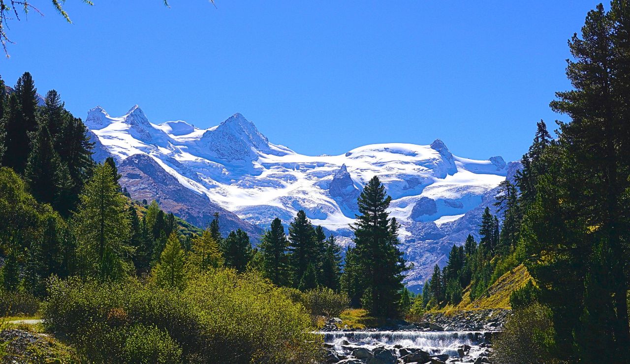 View of Mendenhall Glacier from Nugget Falls Trail
