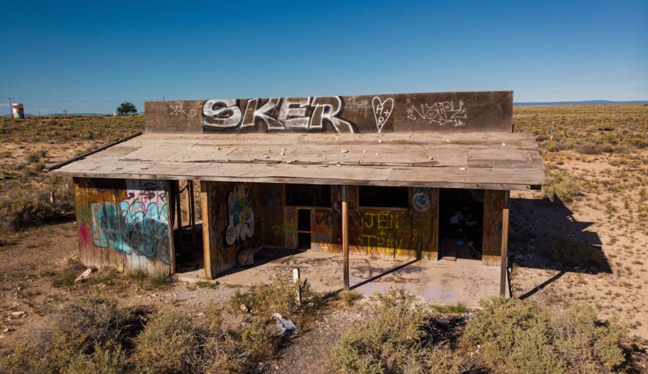 Old Rest Stop in Arizona Desert