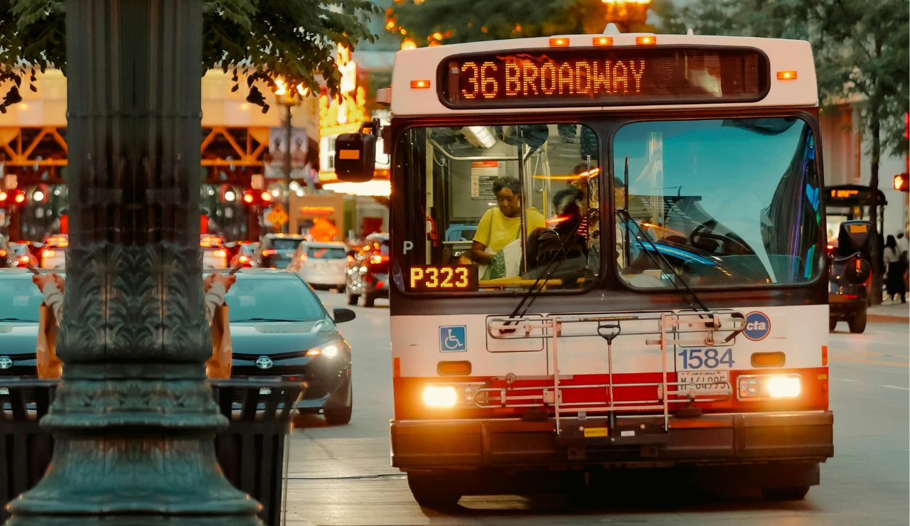 Free CAT bus driving through downtown Perth