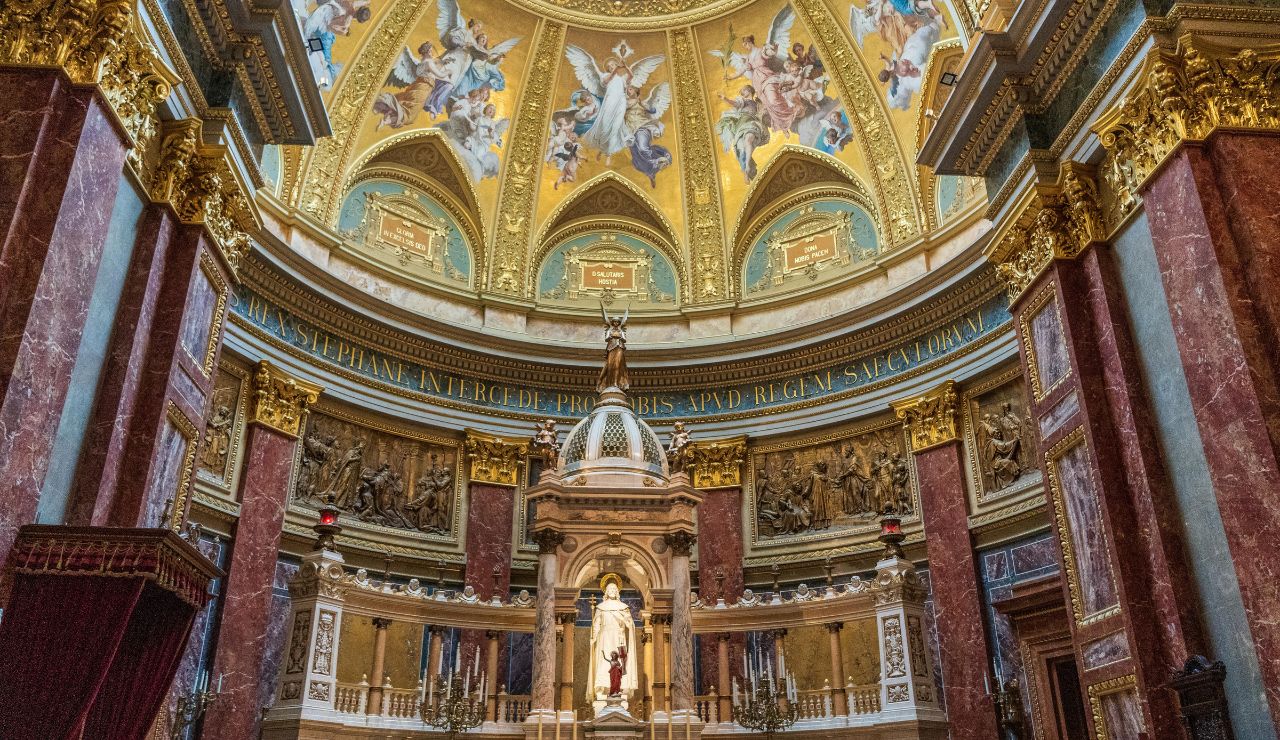 Interior of a basilica in Ravenna showcasing intricate mosaics