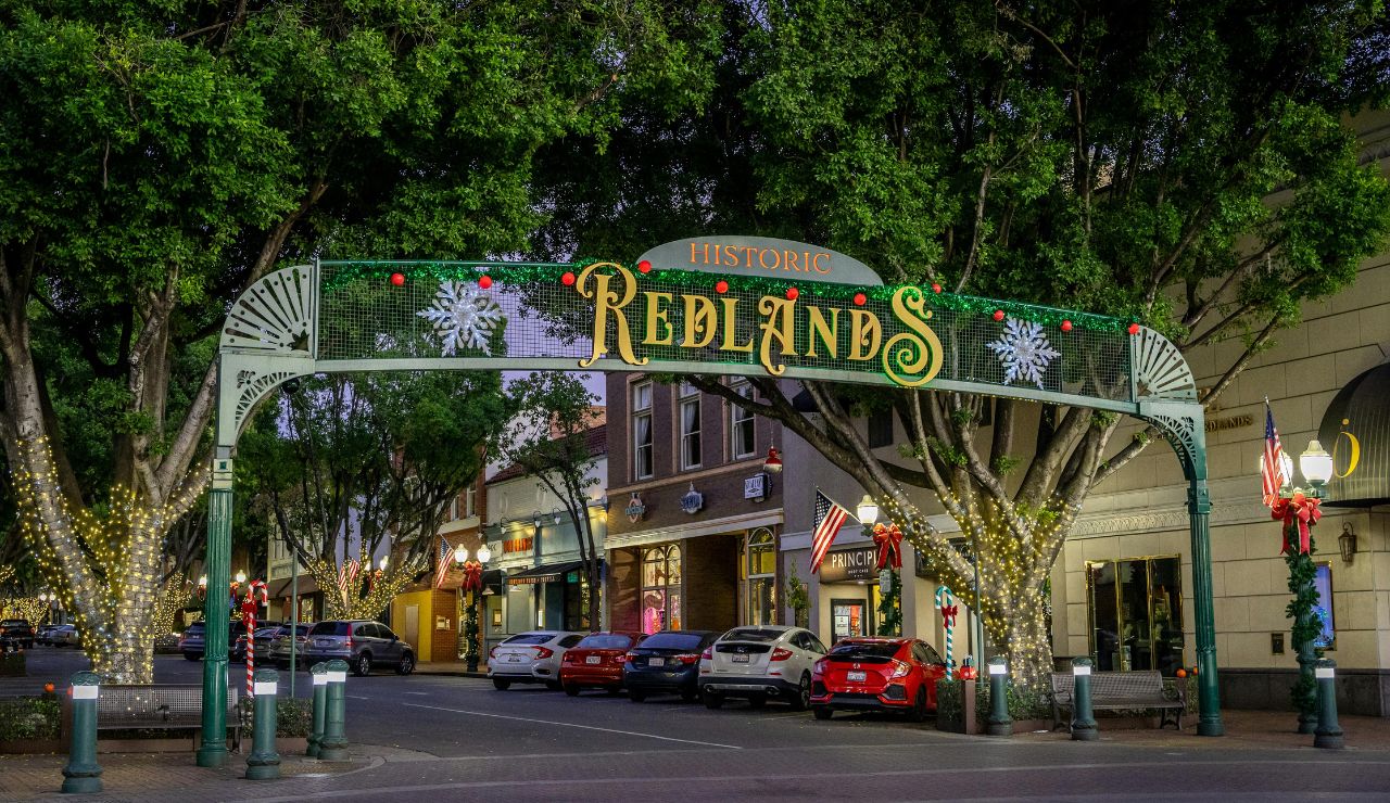 Historic downtown Red Lodge with small shops and people strolling