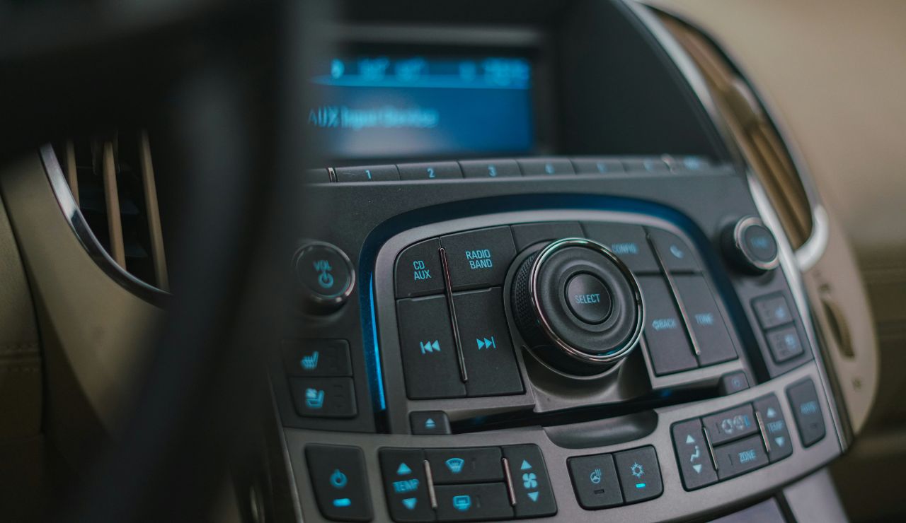 music playlist displayed during a road trip
