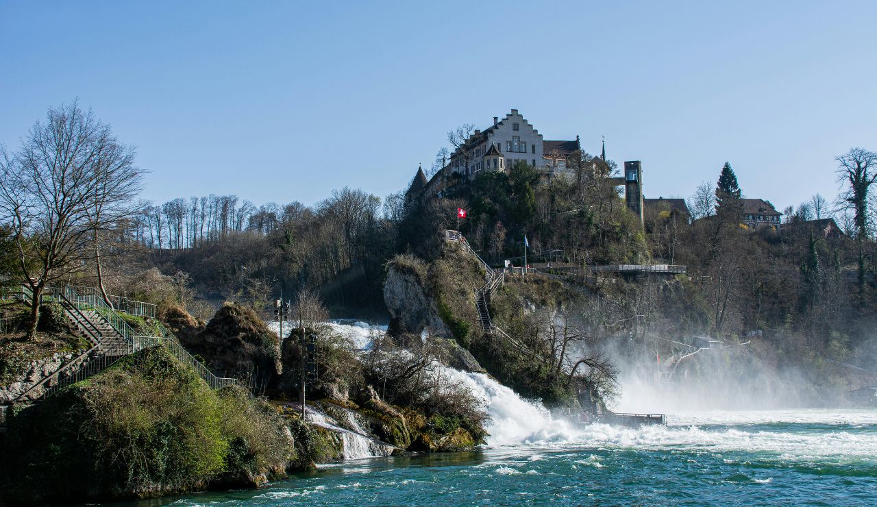 Schloss Laufen castle beside Rhine Fall