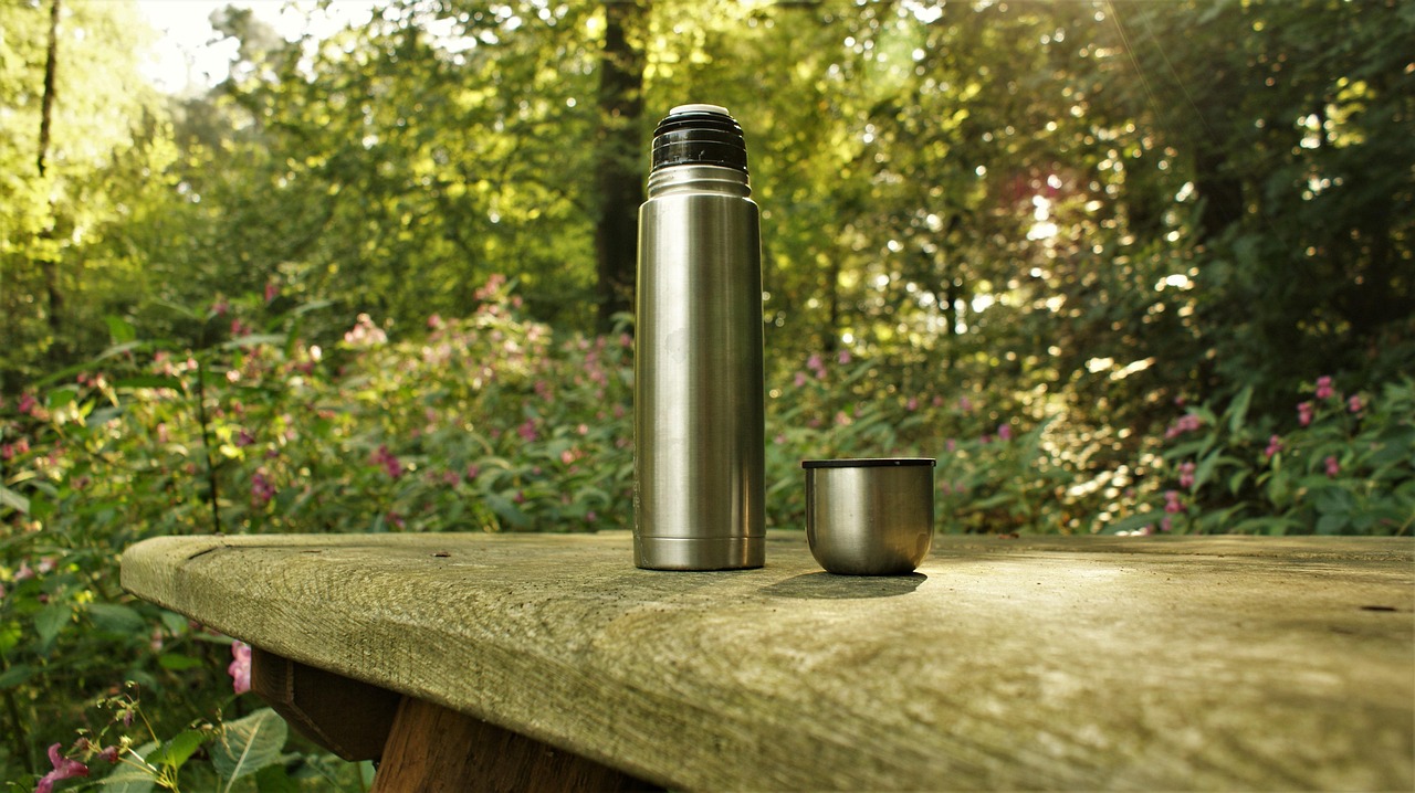 A thermos flask