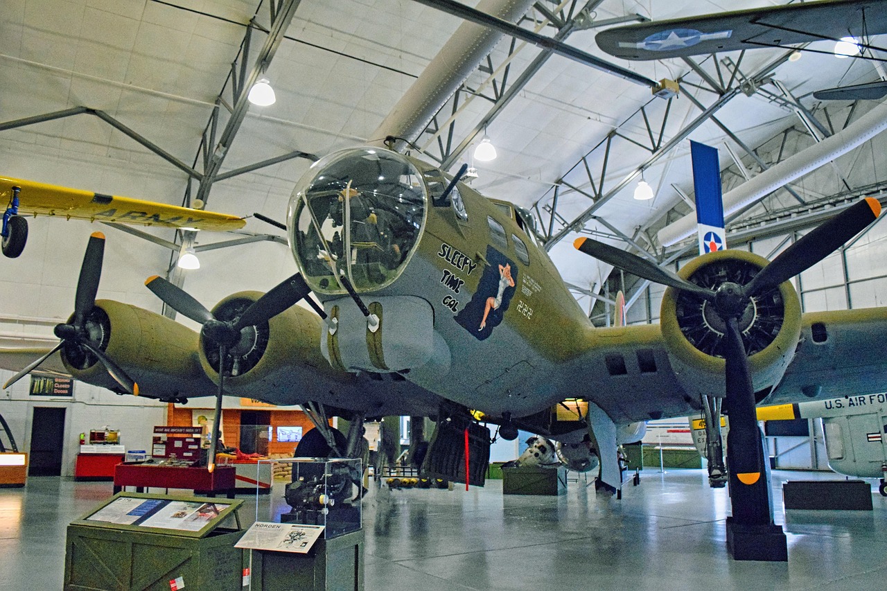 A warplane exhibit