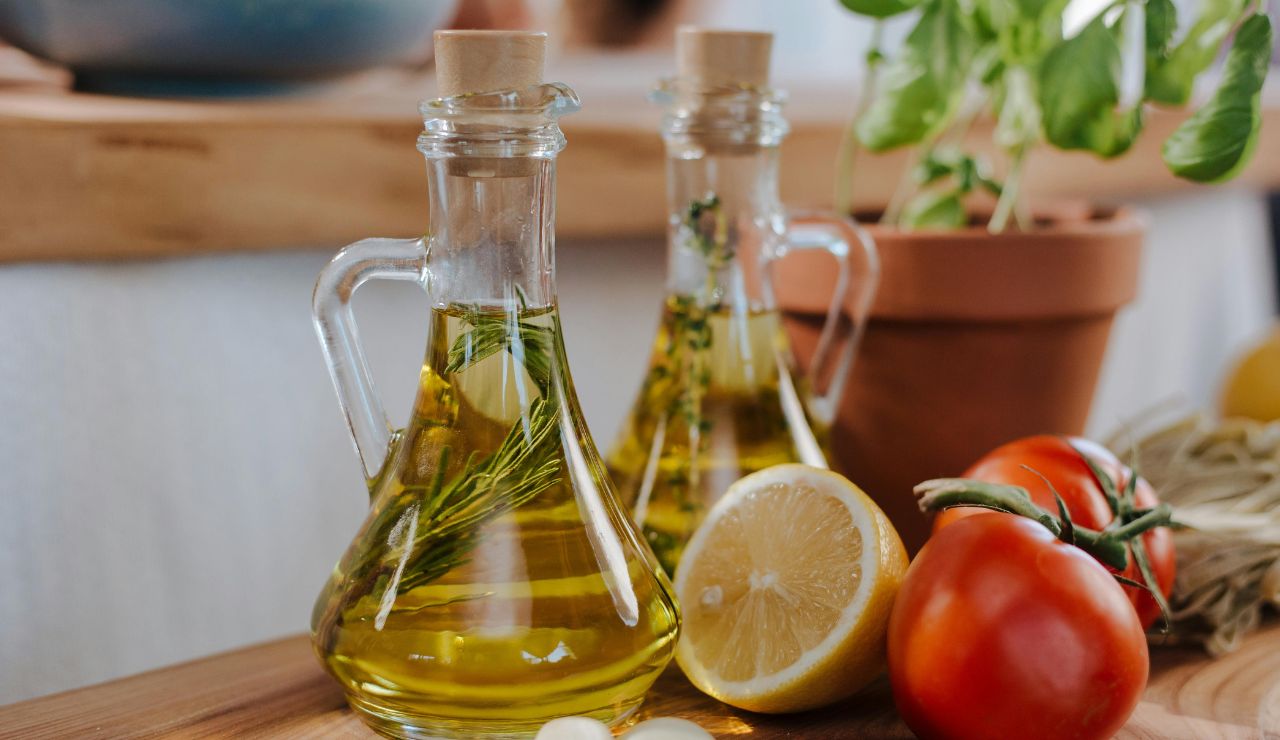 Tasting setup with flavored oils at Pasolivo olive oil ranch