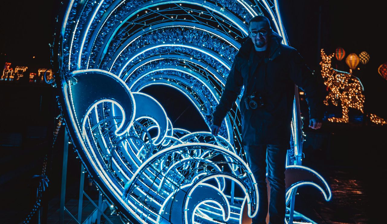 Colorful light installations at Sensorio in Paso Robles