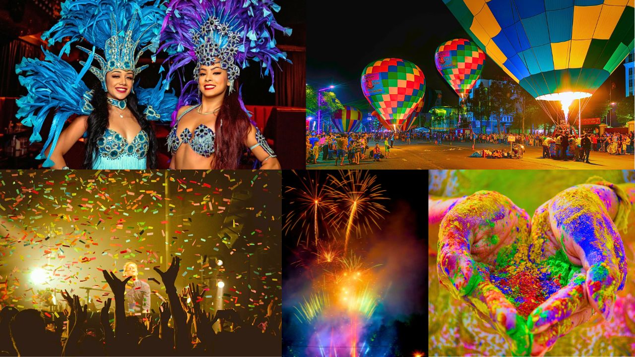 Collage of International Festivals Worth Planning a Trip Around.